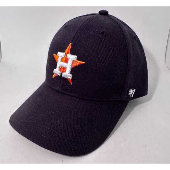 Houston Astros 47 Brand Adjustable Baseball Cap Navy With Embroidered Logo MLB - Picture 1 of 9
